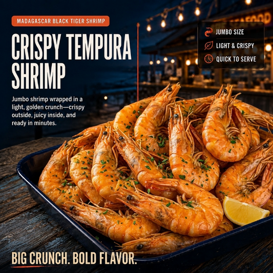 🏆💪The Ultimate Shrimp Crunch 🌊🦐 Golden Crispy Tempura Black Tiger Shrimp with 20g+ Protein, Low Carb & Clean Ingredients-ABB8