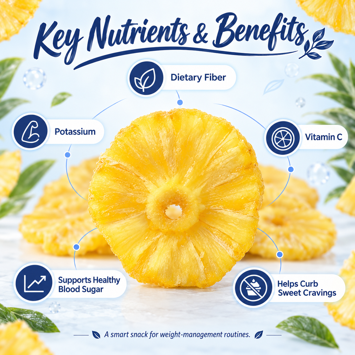✅🍍Taste The Sunshine Of Hawaii -🔆🍍Naturally Sweet Pineapple Slices Without The Guilt -ABB8