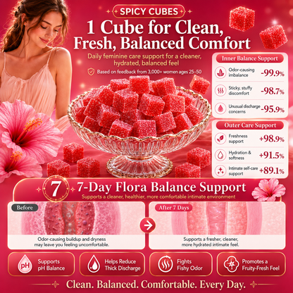 💗🌷 SPICY CUBES — Daily Support for Feminine Balance & Freshness ✨🌹Feel Clean, Fresh, and Naturally Confident Every Day-ABB8