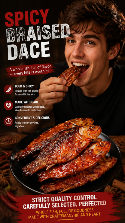 🌶️🐟Spicy Braised Dace Fish – ❤🐠Tender & Bursting with Flavor,Zero Frying, 100% Protein-Packed Satisfaction-ABB8