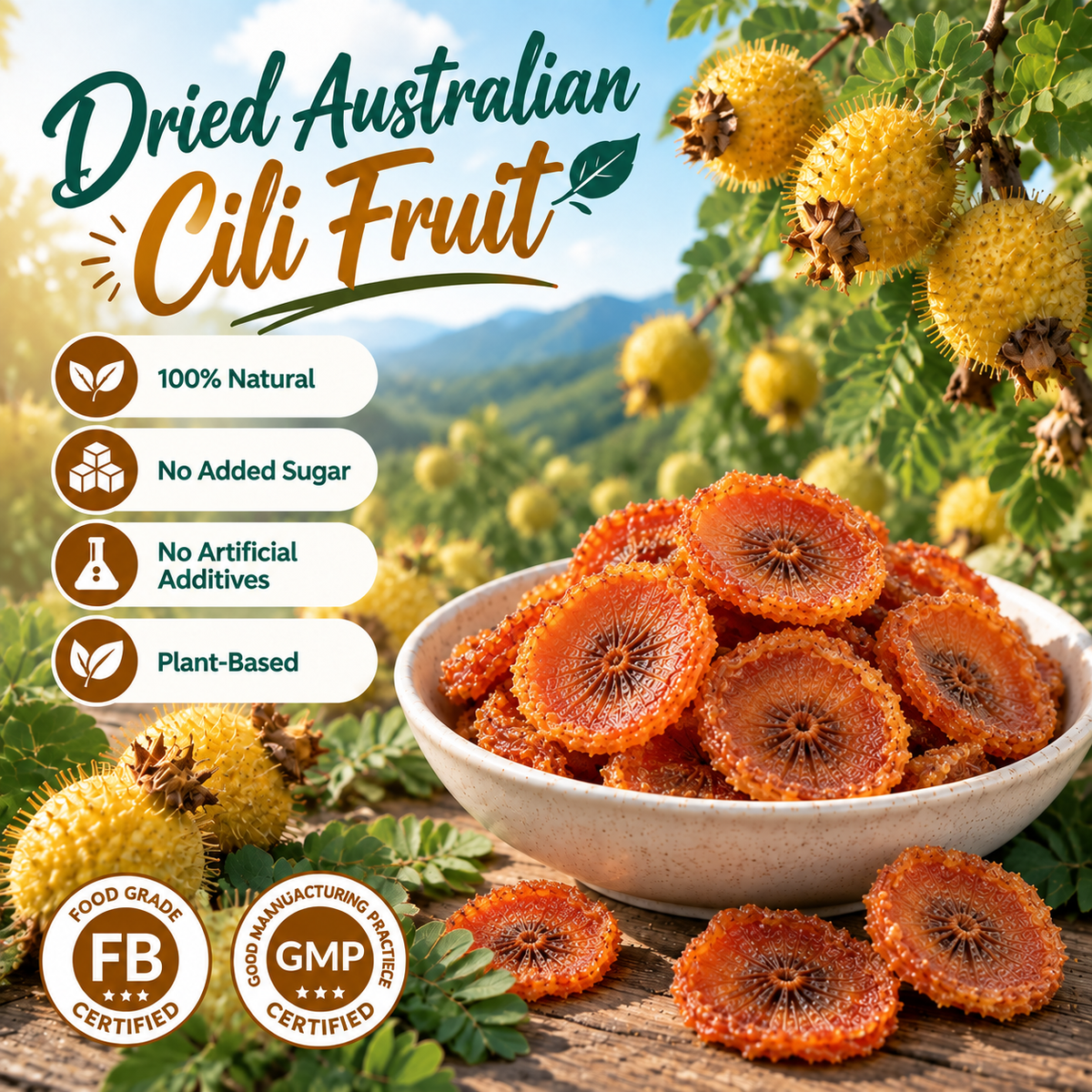 Dried Rosa Roxburghii Fruit Slices Naturally tart & chewy fruit snack-ABB8