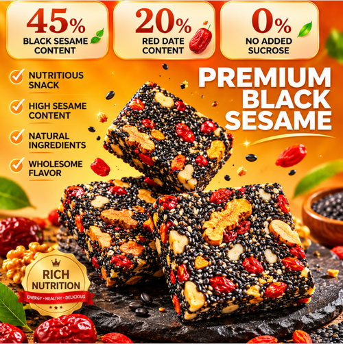 💯🥇Intangible Heritage 5-Treasure Black SesameBalls -💯Nine-Steamed &Nine-Sun-DriedTraditional Craft & RepairDamaged Hair&PromoteSleep-XA