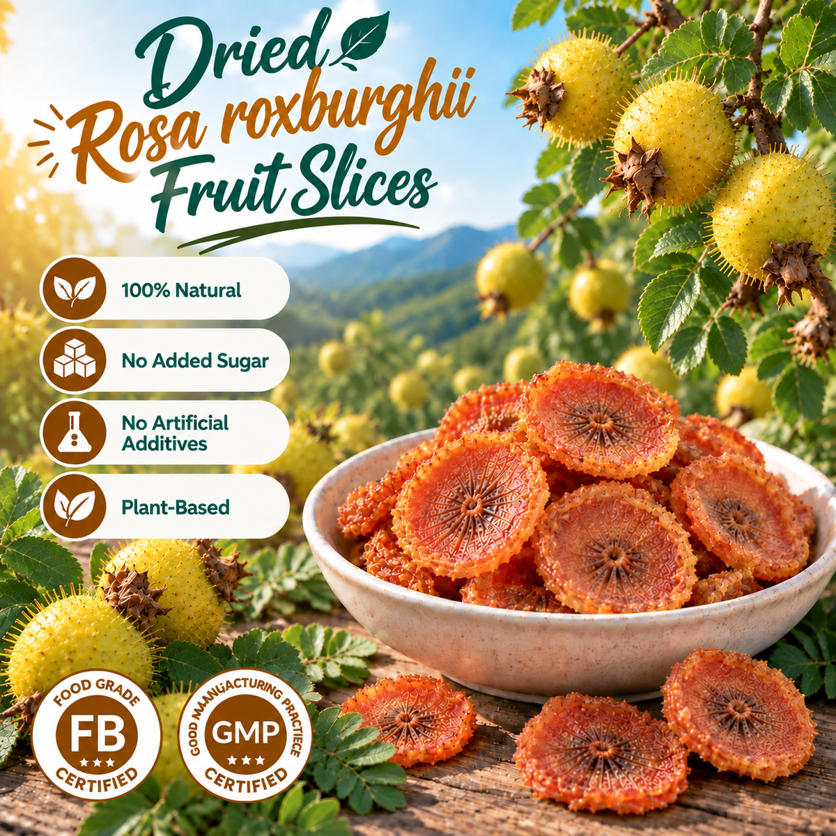 ✅💛💛Ultimate Testosterone Revival 🌿🍌Antioxidant-Rich Rosa Roxburghii Slices for Better Bedroom Performance | Support Energy, Stamina & Bedroom Confidence Naturally-ABB8