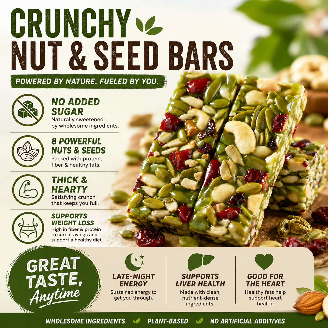 🥉Snack Smarter, Not Harder♨️♨️Made with 8 Wholesome Ingredients for Lasting Satisfaction and Everyday Wellness-ABB8