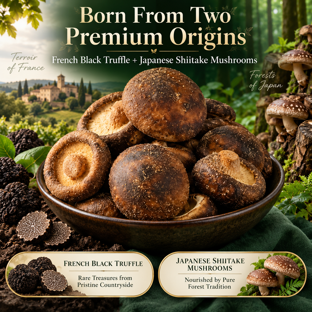 ✅🍄Black Truffle Mushroom Crisps 🎄💛Zero Added Sugar, Zero Artificial Flavors, Zero Preservatives, Zero Trans Fat-ABB8