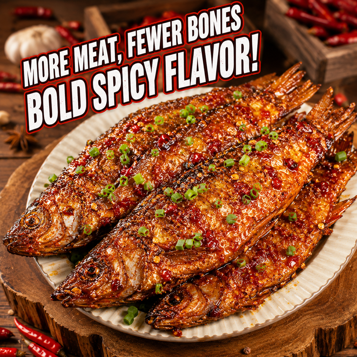 🌶️🐟Spicy Braised Dace Fish – ❤🐠Tender & Bursting with Flavor,Zero Frying, 100% Protein-Packed Satisfaction-ABB8