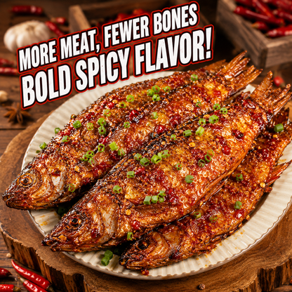 🌶️🐟Spicy Braised Dace Fish – ❤🐠Tender & Bursting with Flavor,Zero Frying, 100% Protein-Packed Satisfaction-ABB8